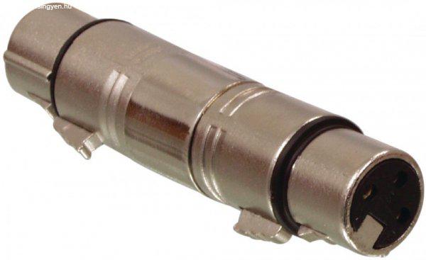 XLR-Adapter XLR 3-Pólusú Aljzat - XLR 3-Pólusú Aljzat Ezüst
