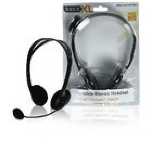Headset Fülre Illeszkedő 2x 3.5 mm Beépített Mikrofon Fekete