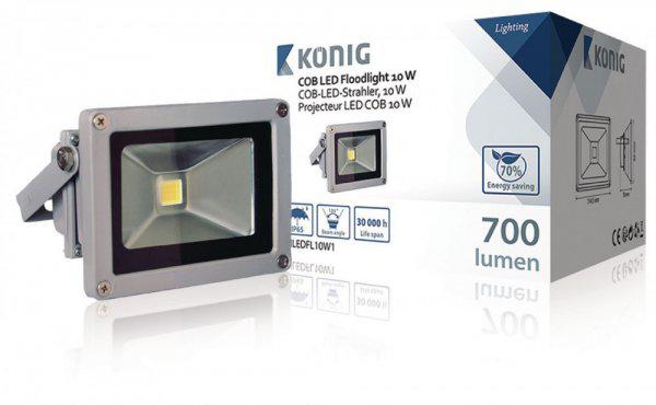 LED Reflektor 10 W 700 lm Szürke