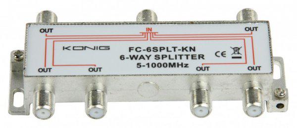 CATV Elosztó 10 dB / 5-1000 MHz - 6 Kimenet