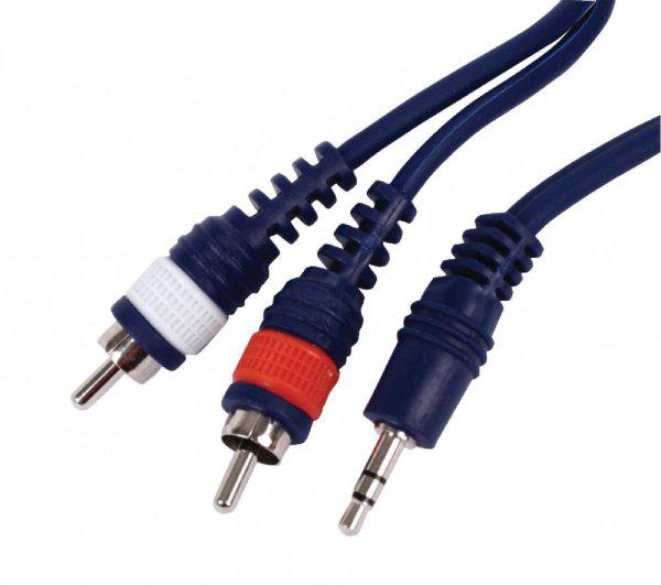 Sztereó Audio Kábel 3.5 mm-es Dugasz - 2x RCA Dugó 6.00 m Ké