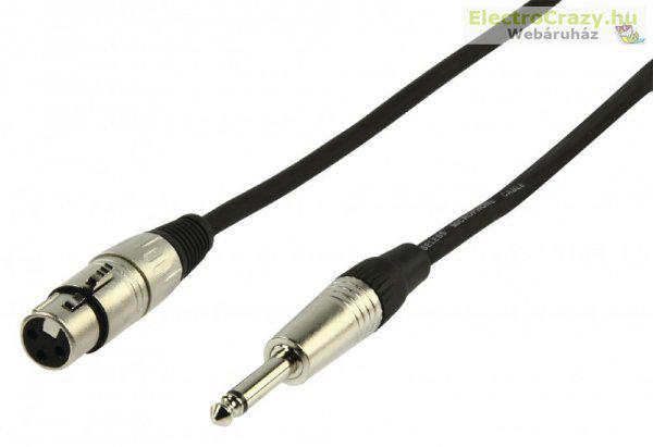 XLR Mono Kábel 6.35 mm-es Dugó - XLR 3-Pólusú Aljzat 2.00 m 