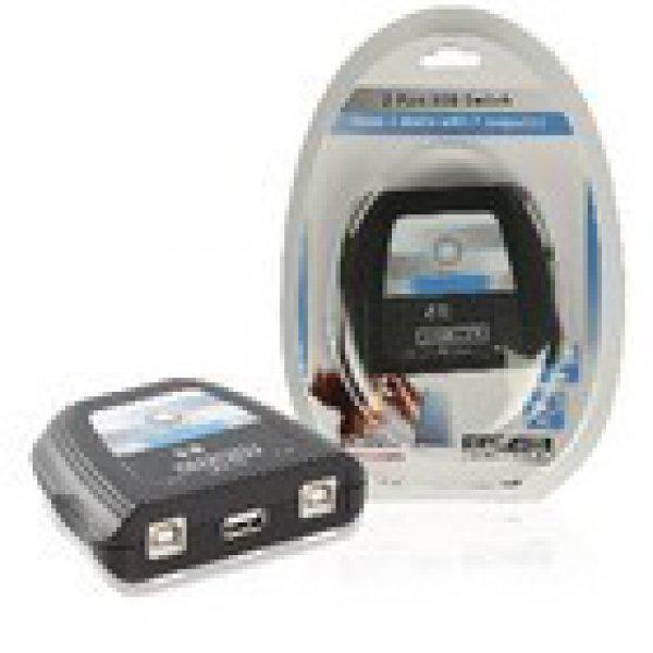 2-Port USB Kapcsoló Fekete