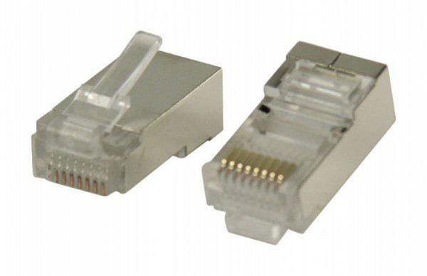 Csatlakozó RJ45 Stranded STP CAT5 Dugasz PVC Átlátszó