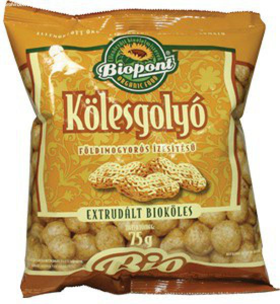 Biopont Bio Extrudált kölesgolyó földimogyorós ízű (75 g)