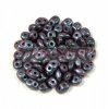 Superduo cseh prselt ktlyuk gyngy - 2.5x5mm - jet polich