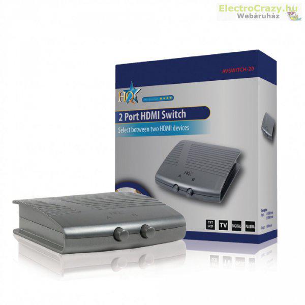 HDMI Switch 2x HDMI Input - HDMI Output Grey