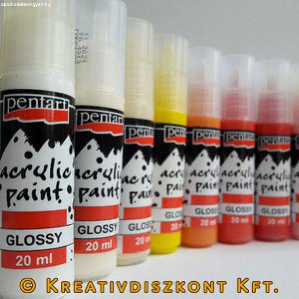 Pentart Fényes akrilfesték 20 ml - Fekete