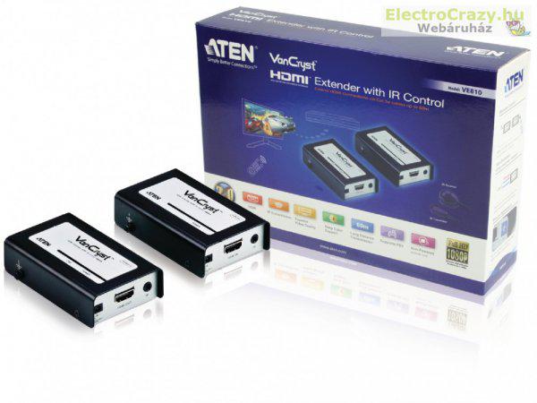 HDMI hosszabbító + IR távirányító