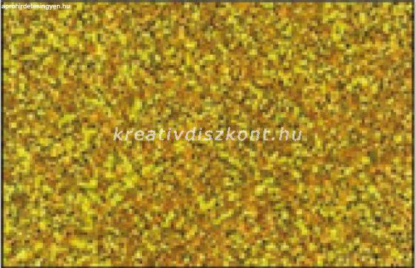 Glitteres dekorgumi lap - A4 arany SBUG02