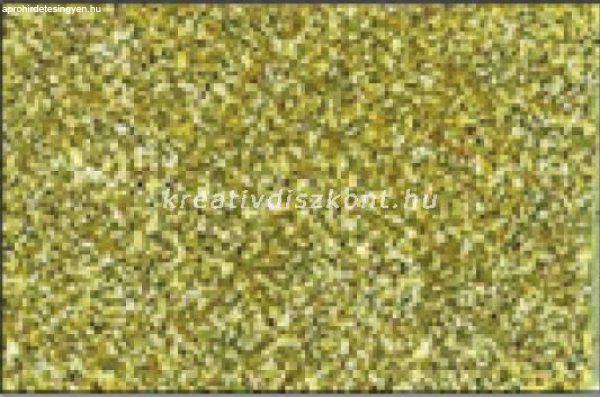 Glitteres dekorgumi lap - A4 világosarany SBUG03