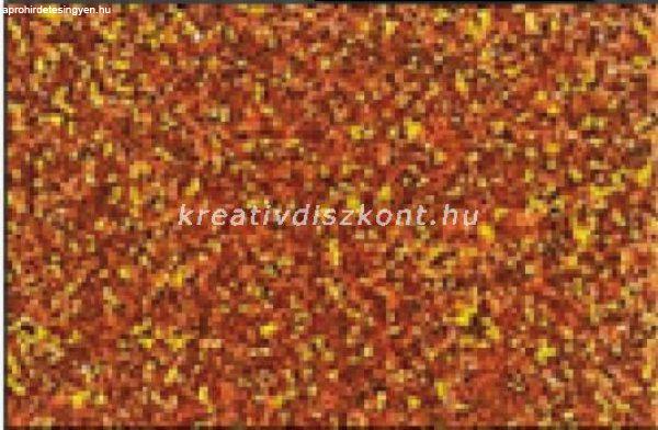 Glitteres dekorgumi lap - A4 narancs SBUG12