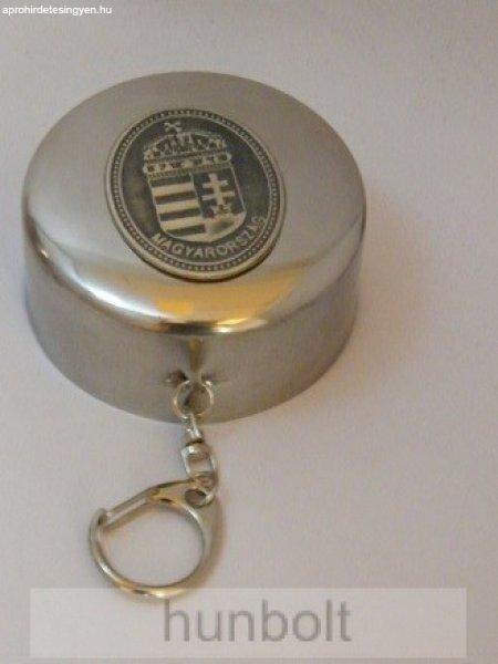  Kihúzható fém pohár ón címer címkével (kulcstartó) 1,5dl