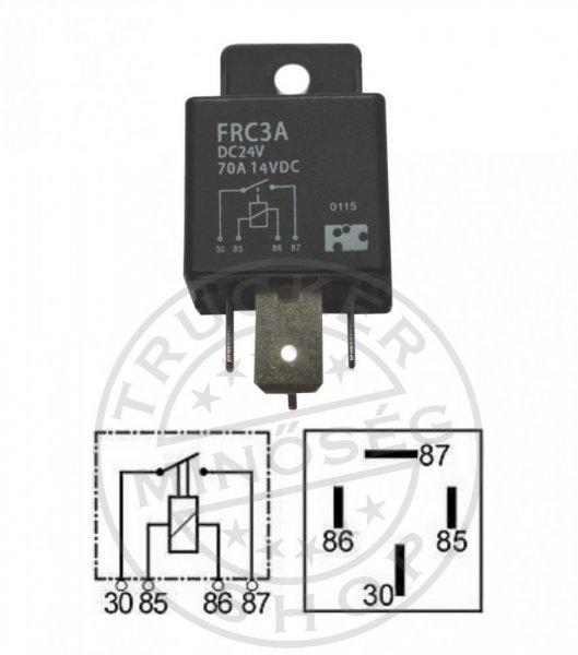 Relé 24V 70A 4 lábú