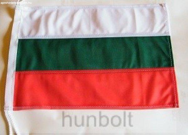 Hajós, színenként varrott, zsinóros bulgár zászló (20X30 cm) 
